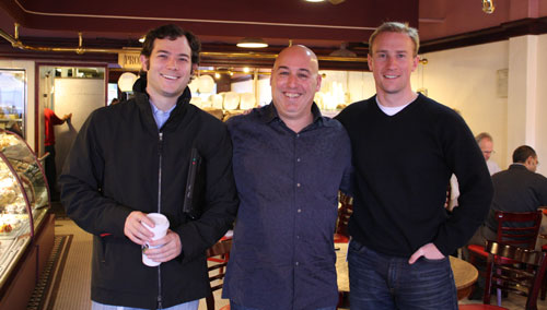 tim kenall, don faul, and dk at coffee shop near facebook